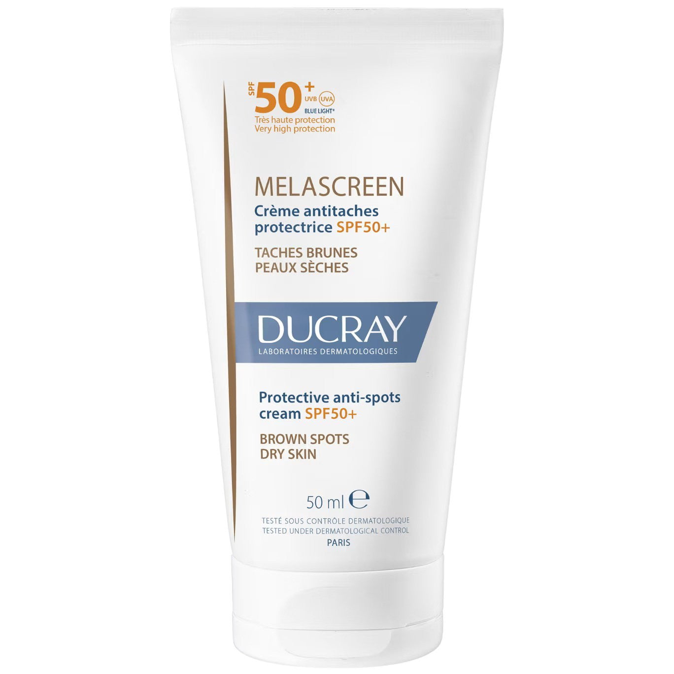 Ducray Melascreen Suojaava Epäpuhtausvoide SPF50+ Ruskeita Läpikuultoja vastaan 50ml