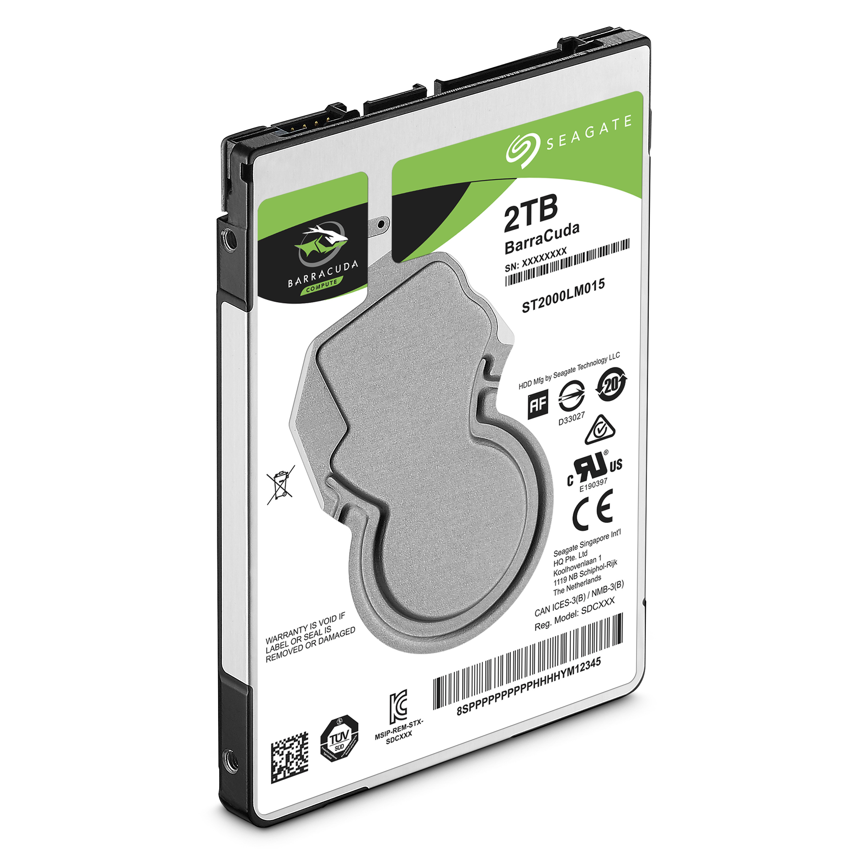 Seagate BarraCuda 2.5" 2 Tt, 5400 RPM, 128 MB, SATA 6 Gb/s -kovalevy