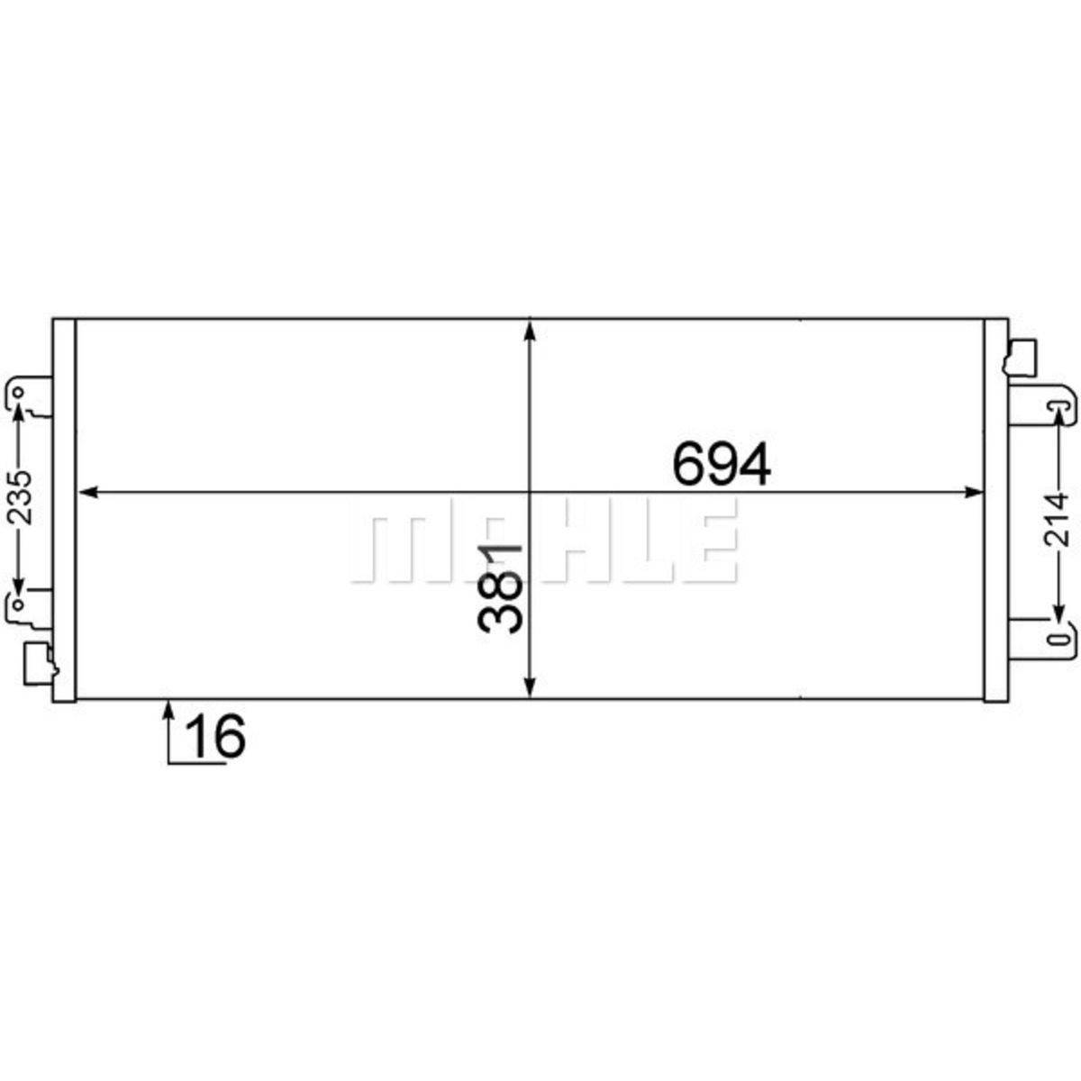 Lauhdutin, ilmastointilaite MAHLE AC 527 000S