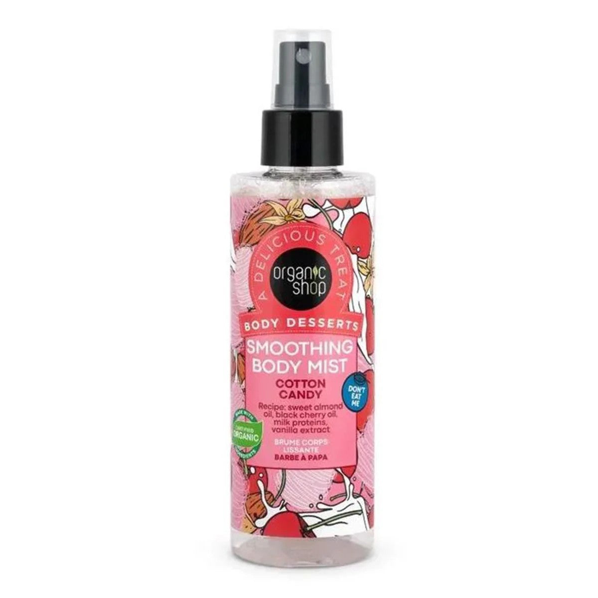 Organic Shop Vartalosuihke Kiinteyttävä Sokerivilla 200 ml