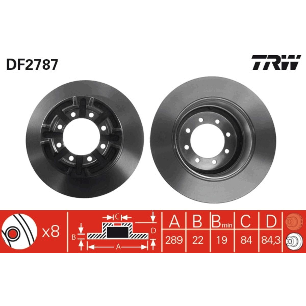 Jarrulevy TRW DF2787
