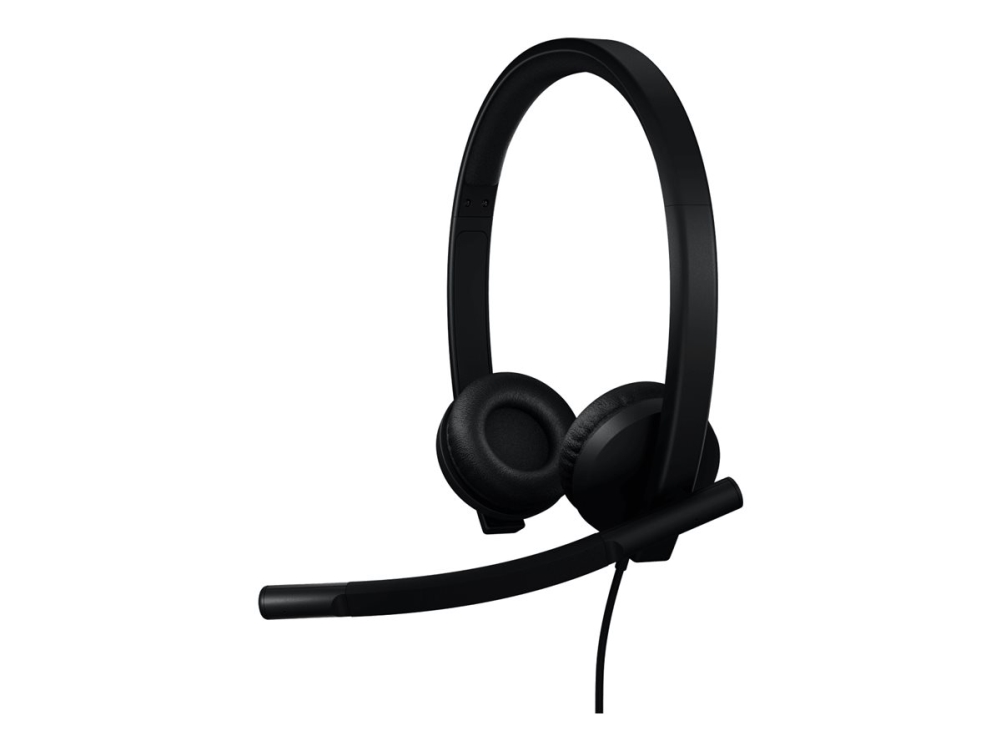 Logitech H570e -headset, USB-C, musta