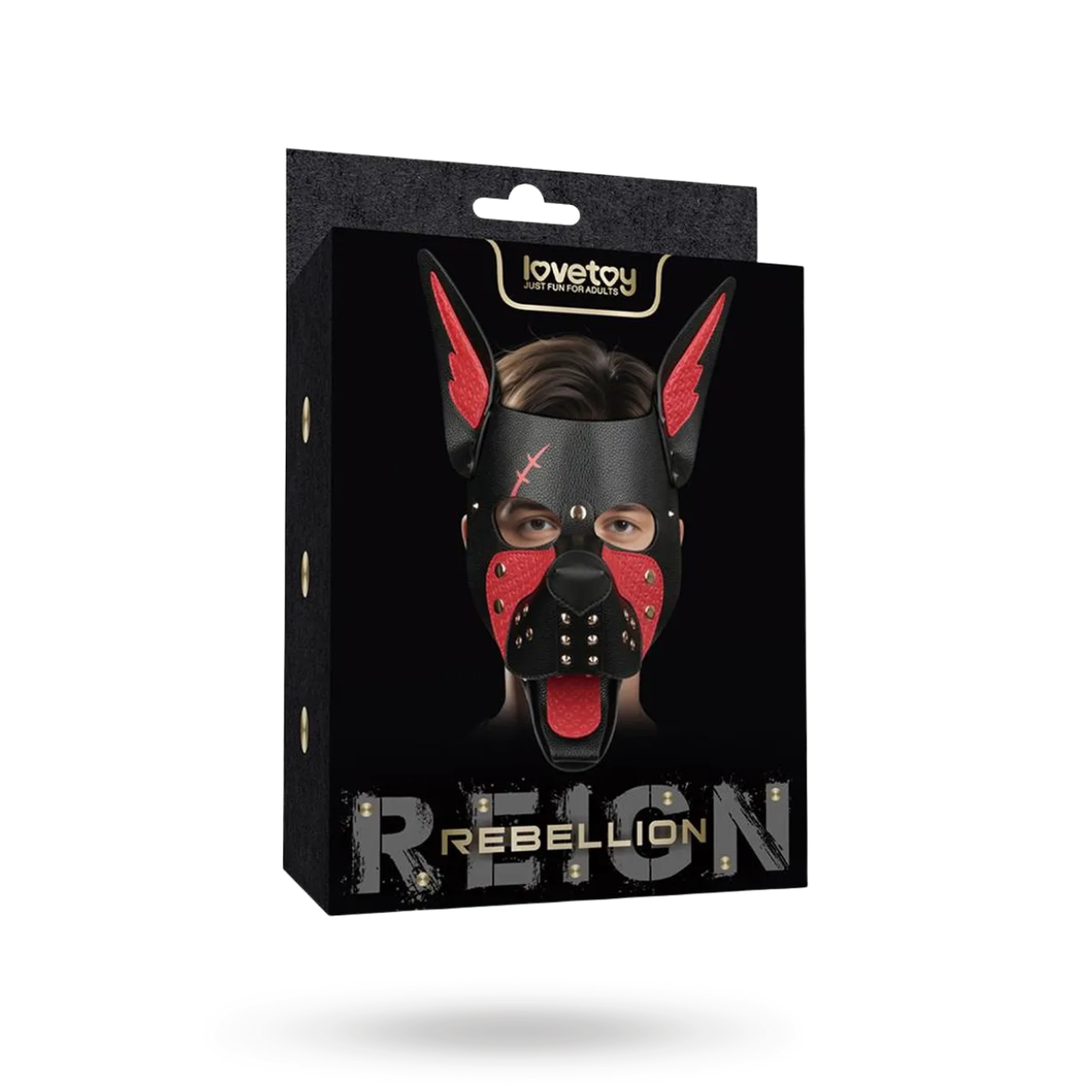 Rebellion Reign Scarred Alpha Pup Mask Red BDSM-maski