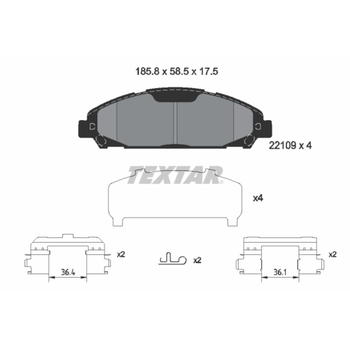 Jarrupalat, levyjarru TEXTAR 2210901