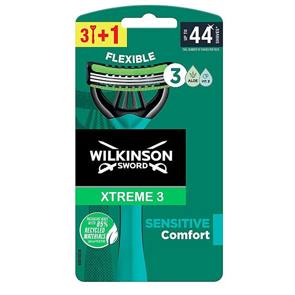 Wilkinson sword Xtreme3 Sensitive (4 kpl) - Kertakäyttöinen partahöylä miehille
