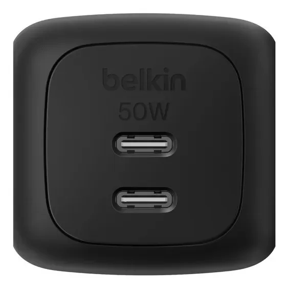 Belkin BoostCharge Pro Dual USB-C GaN 50 Watt - Virtalähde, Musta