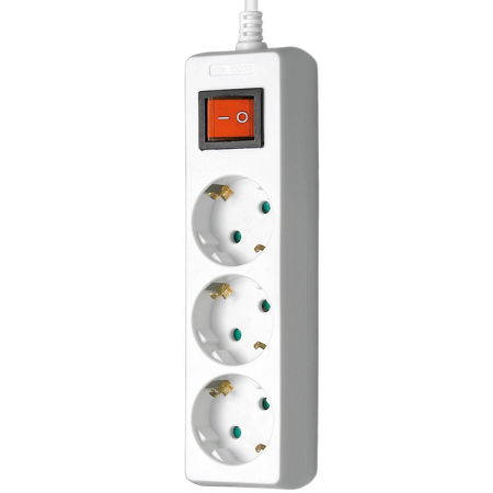 Pro Teho Socket x3 - Wh - Switch - 3m