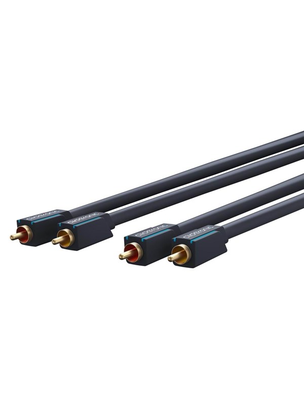 ClickTronic RCA-kabel, stereo Premiumkabel | 2x RCA plugg  2x RCA plugg | 7,5 m | OFC innerledare