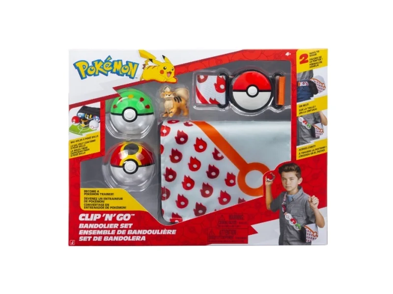 Pokemon Clip 'N' Go Growlithe Bandolier Set