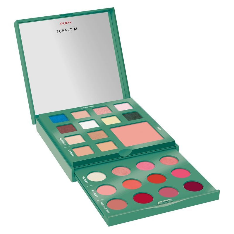 Pupa PupArt M 004 Palette Meikki Vihreä Kasvot Silmät Huulet