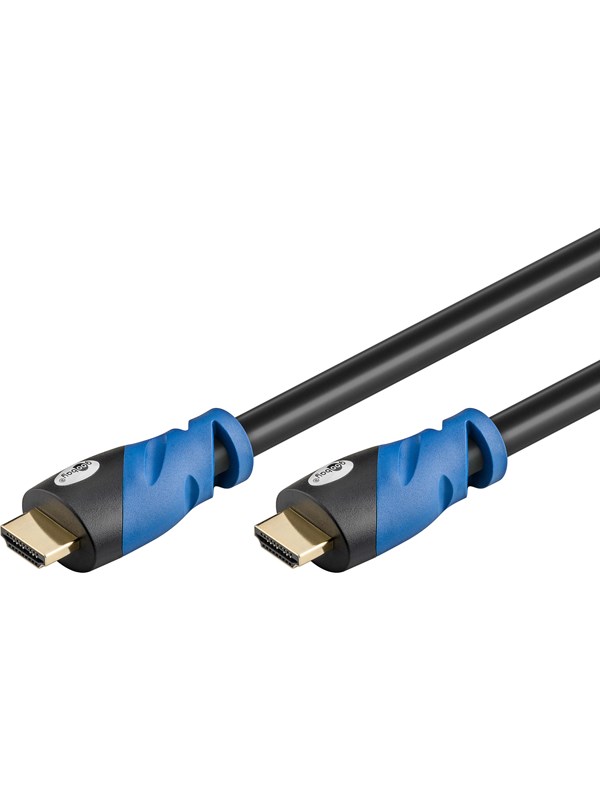 Goobay Premium höghastighets HDMITM-kabel med Ethernet, certifierad HDMITM-kontakt (typ A) > HDMITM-kontakt (typ A)