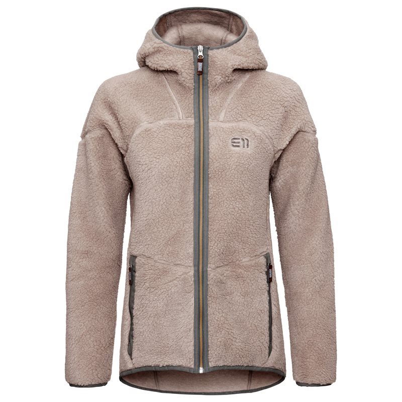 Elevenate W Glacier Pile Hood Ginger Beige - XL