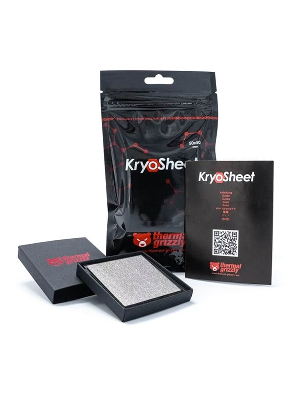Thermal Grizzly KryoSheet 50x50mm 0.2mm -lämpötyyny, antrasiitti