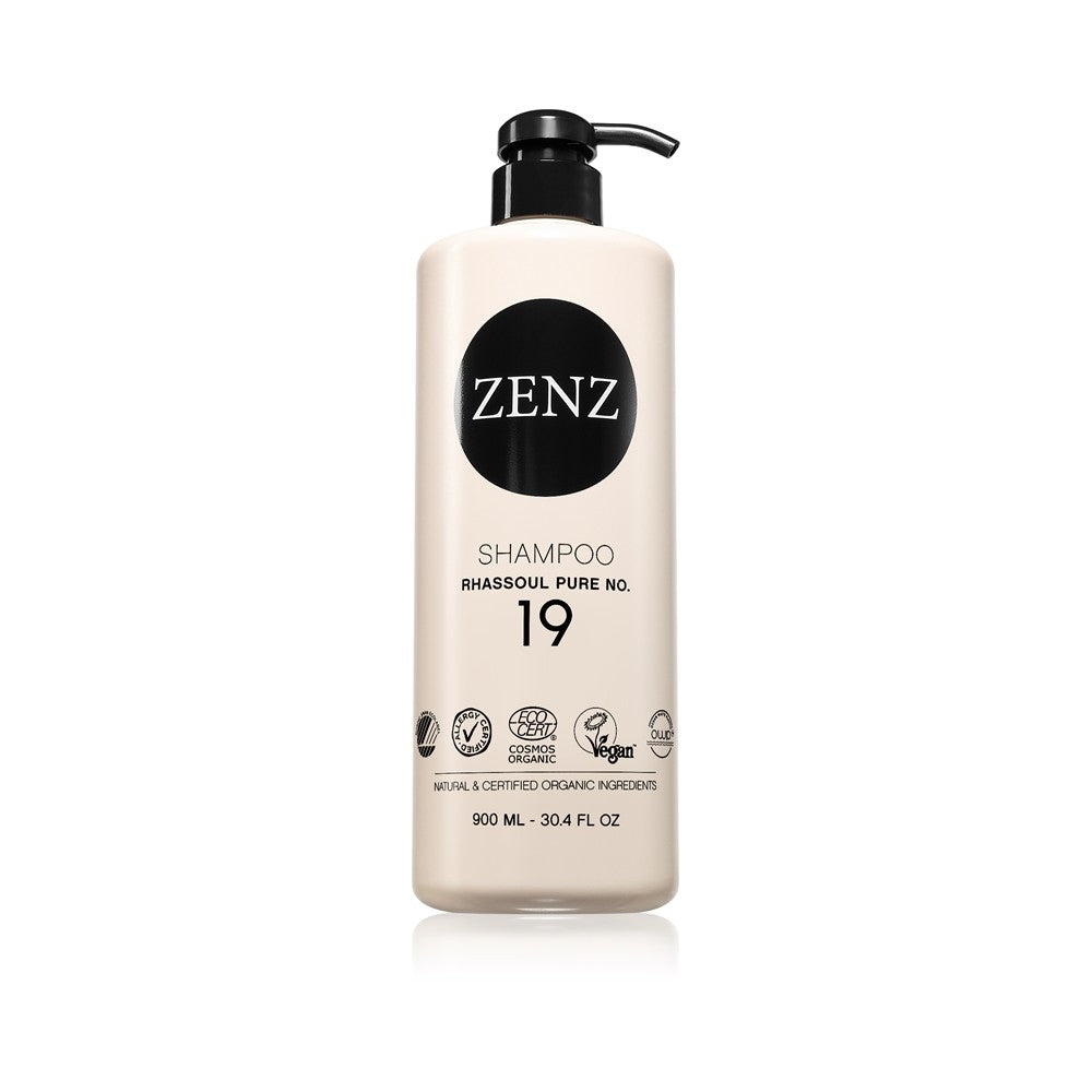 ZENZ Organic Rhassoul Pure No. 19 kosteuttava shampoo hoitavalla vaikutuksella 900 ml