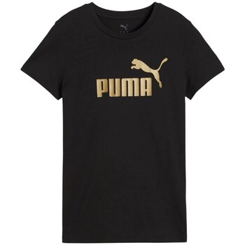 PUMA Toiminnallinen paita 'Ess No. 1' kulta / musta