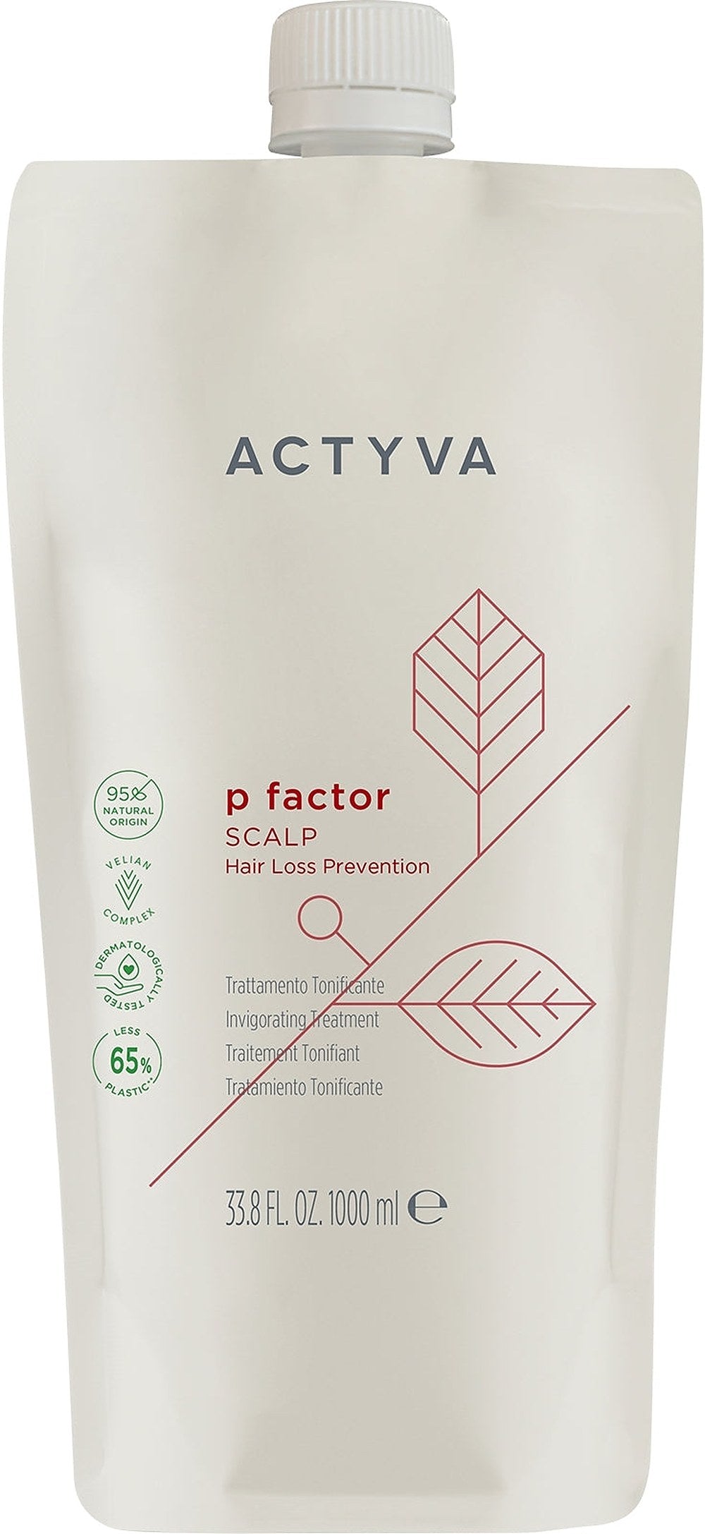 Kemon Actyva P Factor Scalp Hiustenlähtöhoito Täyttö 1000 ml — Päänahan hoito