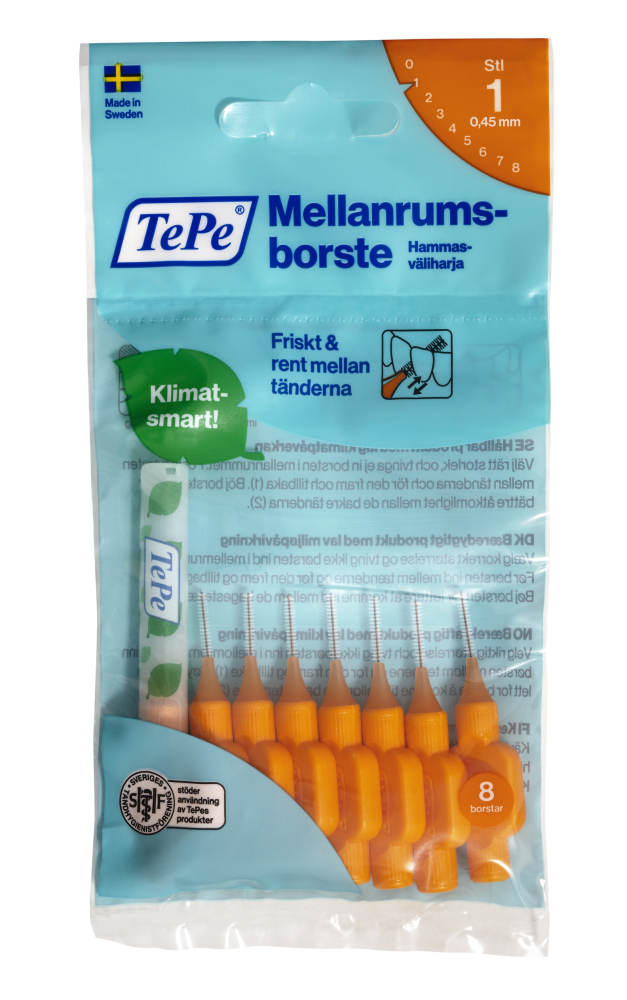 Tepe hammasväliharja 0,45mm oranssi 8 kpl xxxf