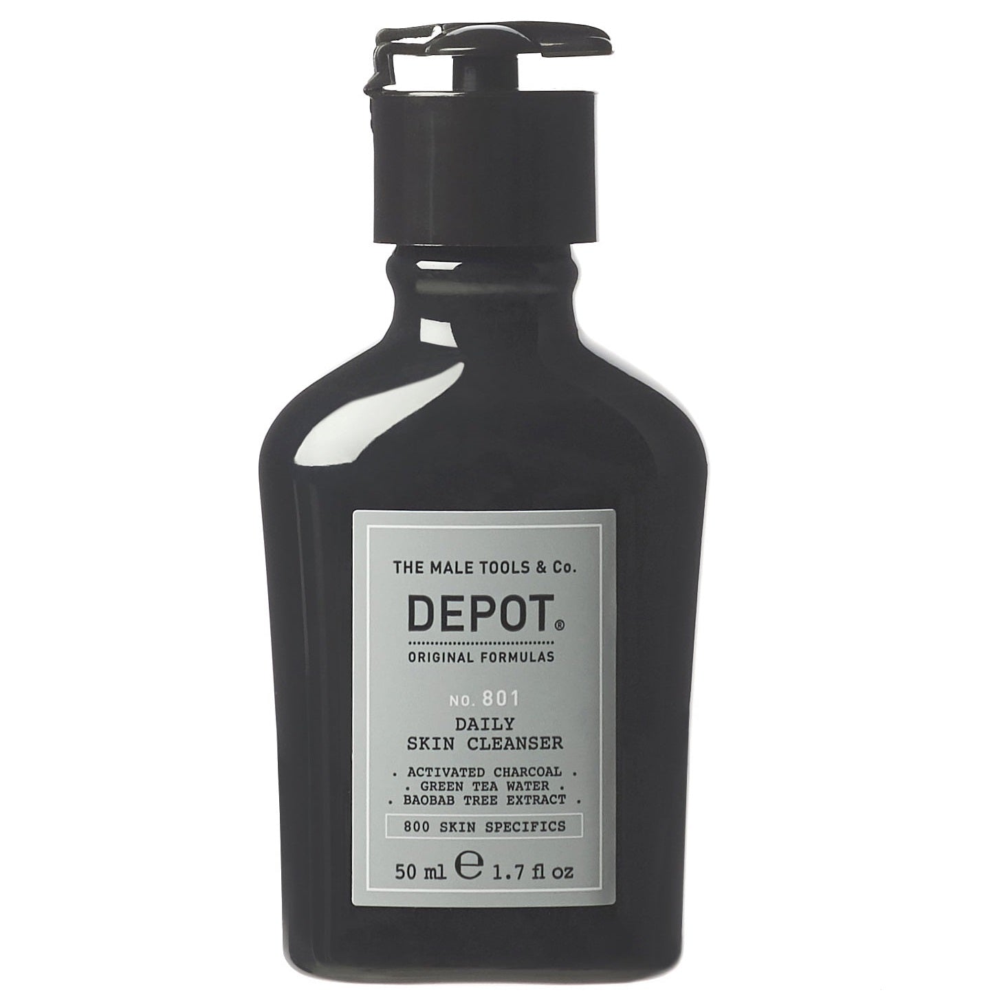 Depot, 800 Skin Specifications nro 801, aktiivihiili, detox-puhdistusgeeli kasvoille, 50 ml