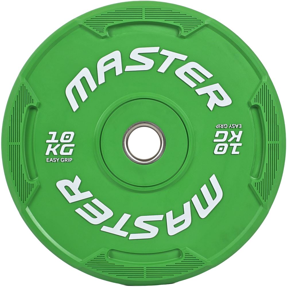Master Fitness Easy Grip Color, Viktskivor Bumper - 10 kg