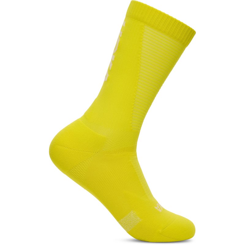 Hoka U Race Day Crew Sock Neon Yuzu - M