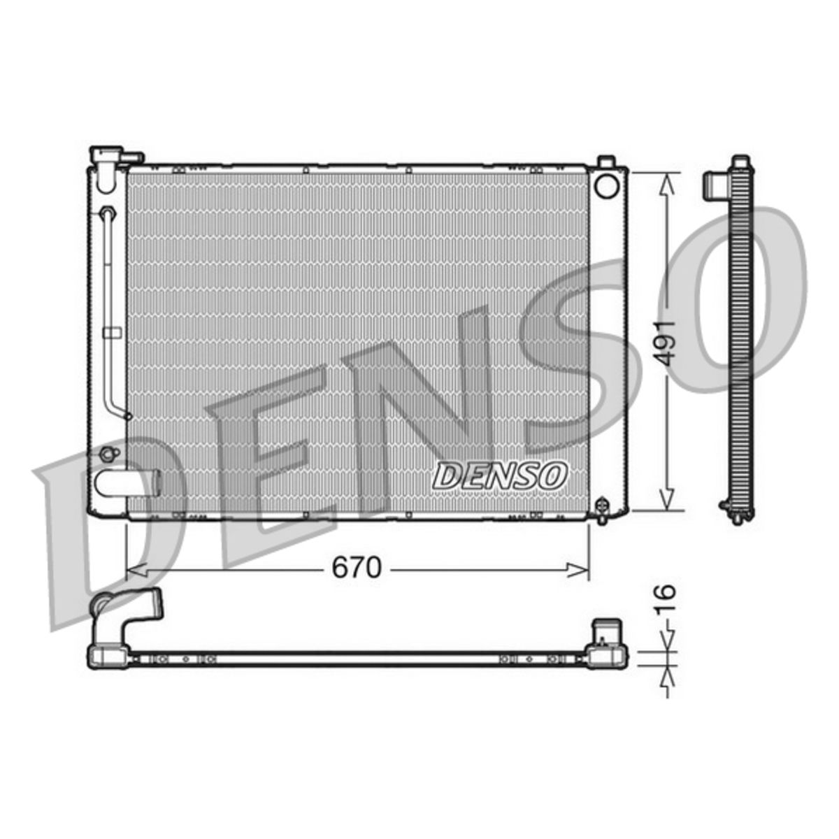 Jäähdytin, moottorin jäähdytys DENSO DRM50055