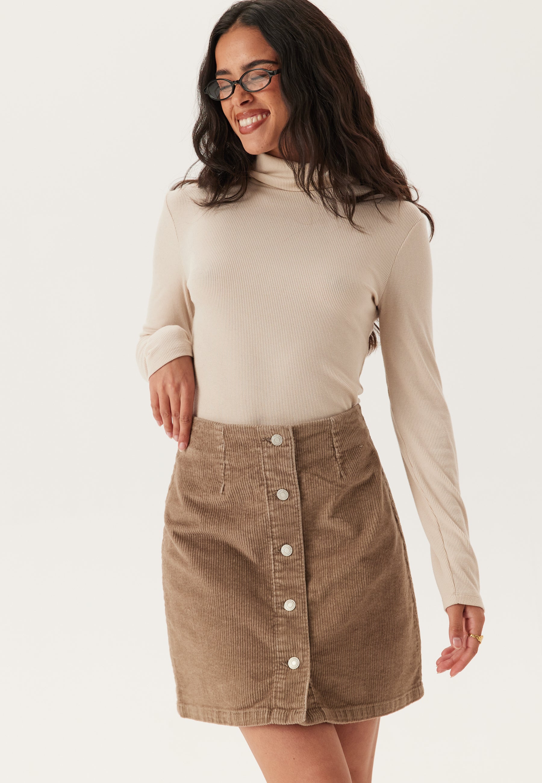 VERO MODA Hame 'VMEtta' tummabeige