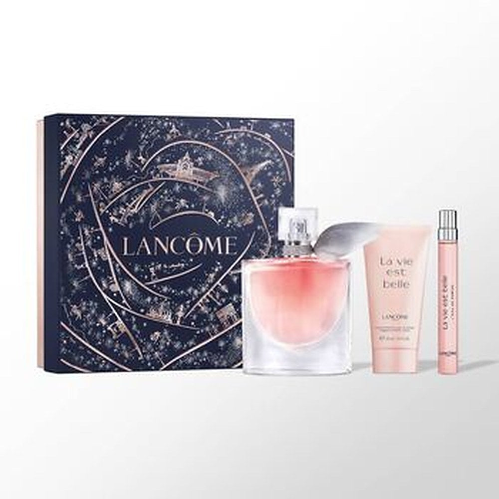 Lancôme La Vie Est Belle lahjasetti EDP 50 ml, vartalovoide 50 ml ja miniatyyri EDP 10 ml