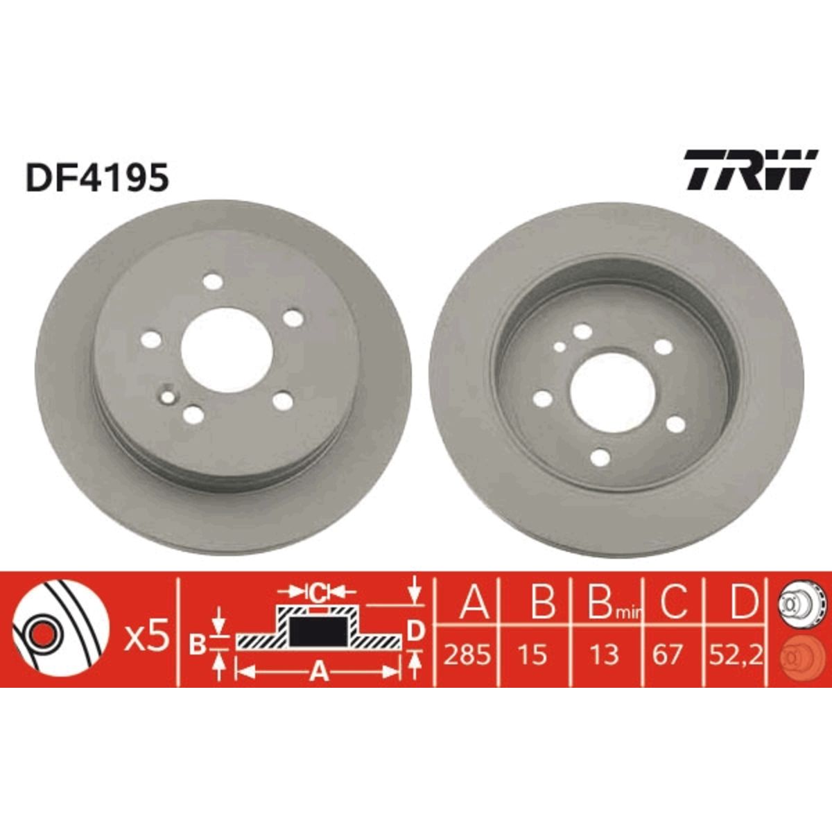 Jarrulevy TRW DF4195