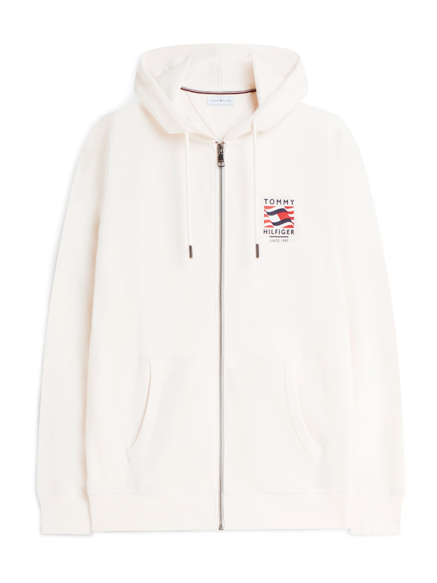 TOMMY HILFIGER Collegetakki norsunluu / laivastonsininen / kirsikanpunainen