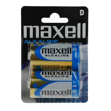Maxell paristo, D (LR20), Alkaline, 1,5V, 2-pakkaus