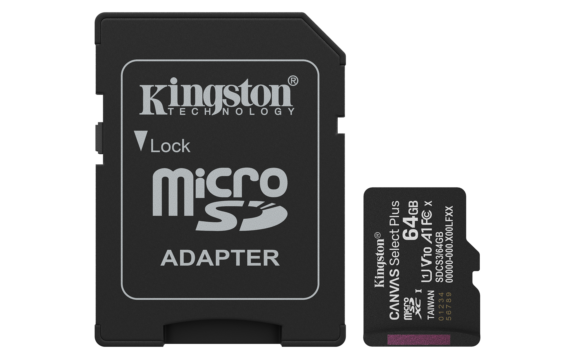 Kingston Canvas Select Plus Gen3 MicroSD/SD - 100MB/s - 64GB