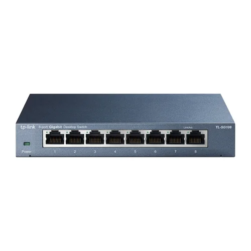 TP-Link TL-SG108 - 8-porttinen gigabitin pöytäkytkin, musta