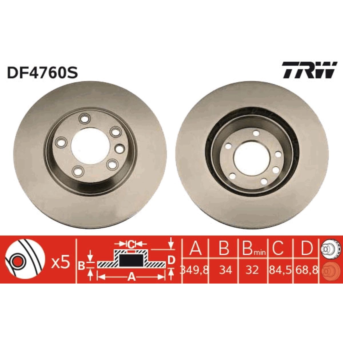 Jarrulevy TRW DF4760S
