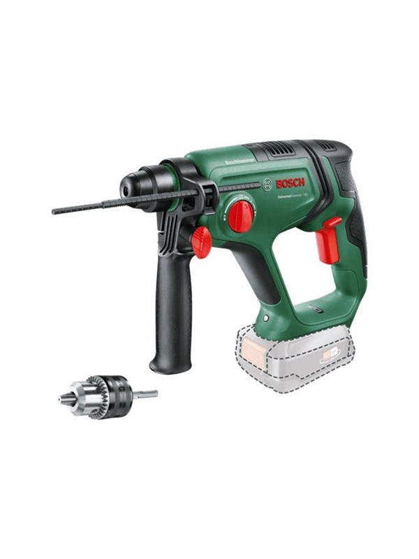 Bosch UniversalHammer 18V -akkuporavasara, solo + adapteri