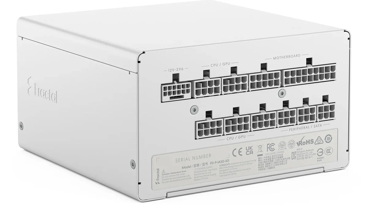 Fractal Design Ion 3 Gold 1000W Virtalähde - 1000 Watt - 140 mm - ATX 3.1 - 80 Plus Kulta sertifioitu