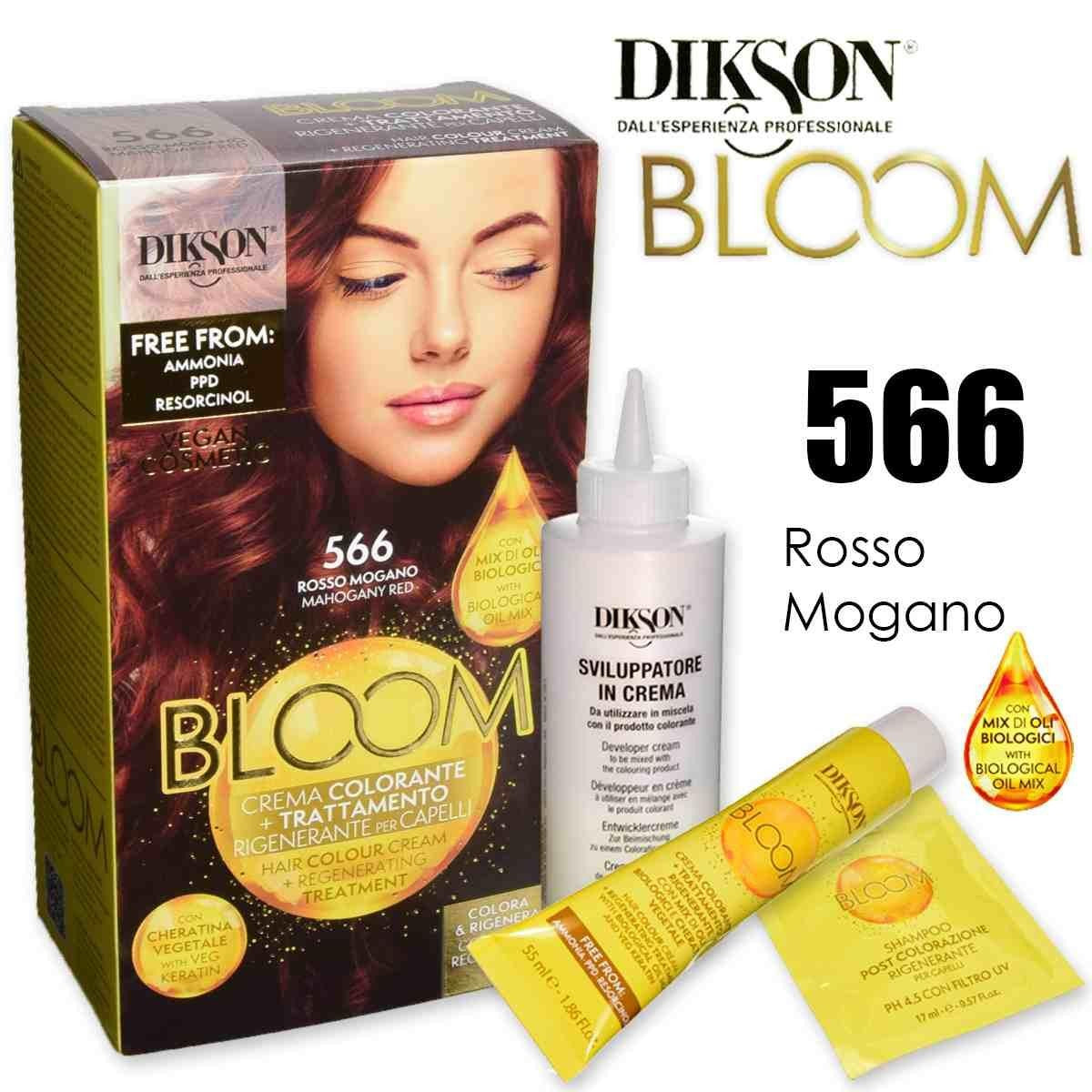 Dikson Bloom Värivoide Keratiinilla 566 Punainen Mahonki