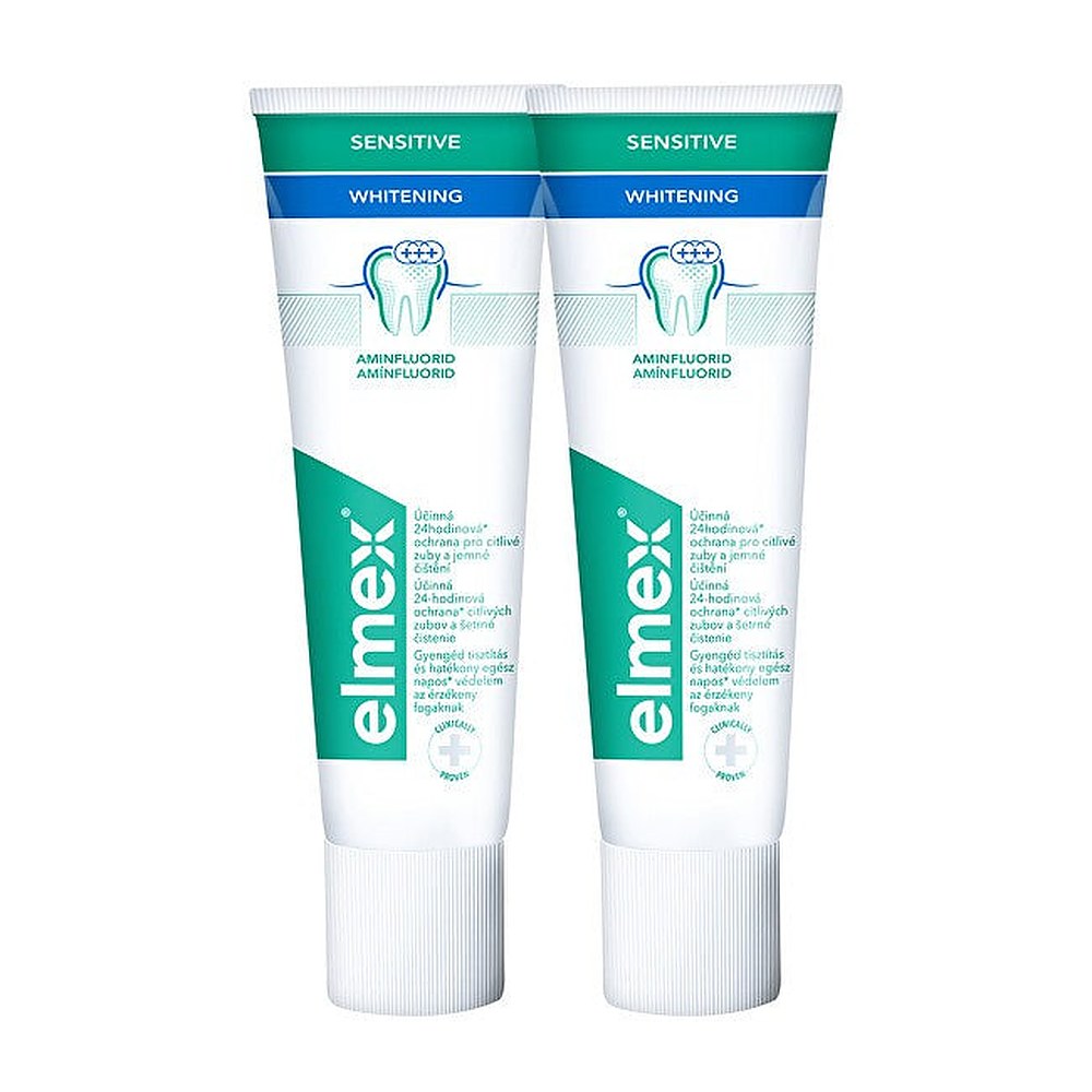 Elmex Sensitive Whitening 75 ml Hampaiden valkaisuaine 150 ml