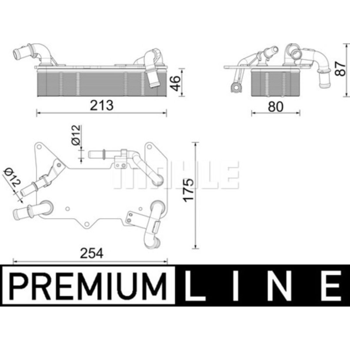 Öljynjäähdytin, autom. vaihteisto MAHLE CLC 287 000P