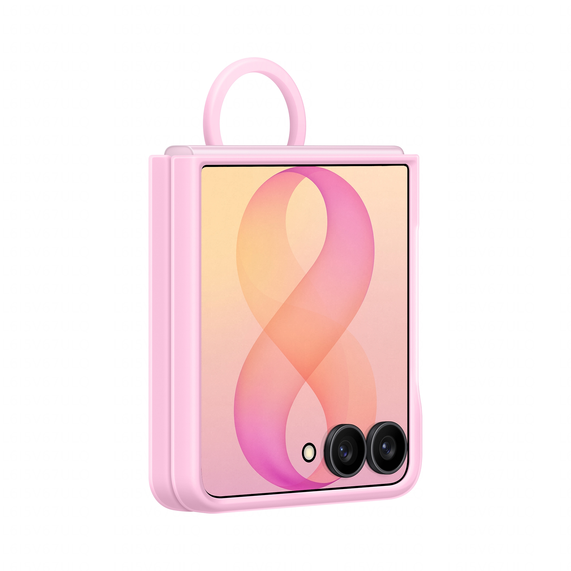 Samsung Galaxy Z Flip6 Silicone Ring Magnet -silikonikuori, Vaaleanpunainen