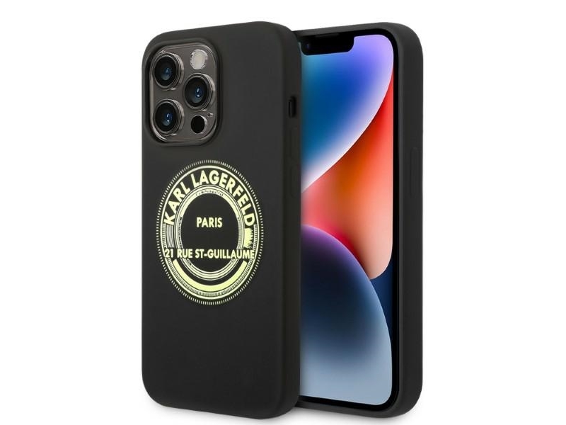 Karl Lagerfeld Silicone RSG case for iPhone 14 Pro - black
