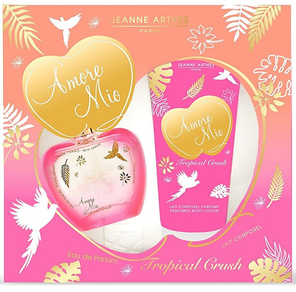 Jeanne Arthes Amore Mio Tropical Crush naisten lahjarasia Eau De Parfum 100 ml + vartalomaito 200 ml