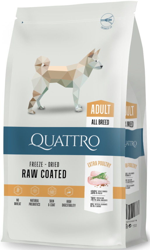 Quattro All Breed with Poultry Adult kuivaruoka, 12 kg