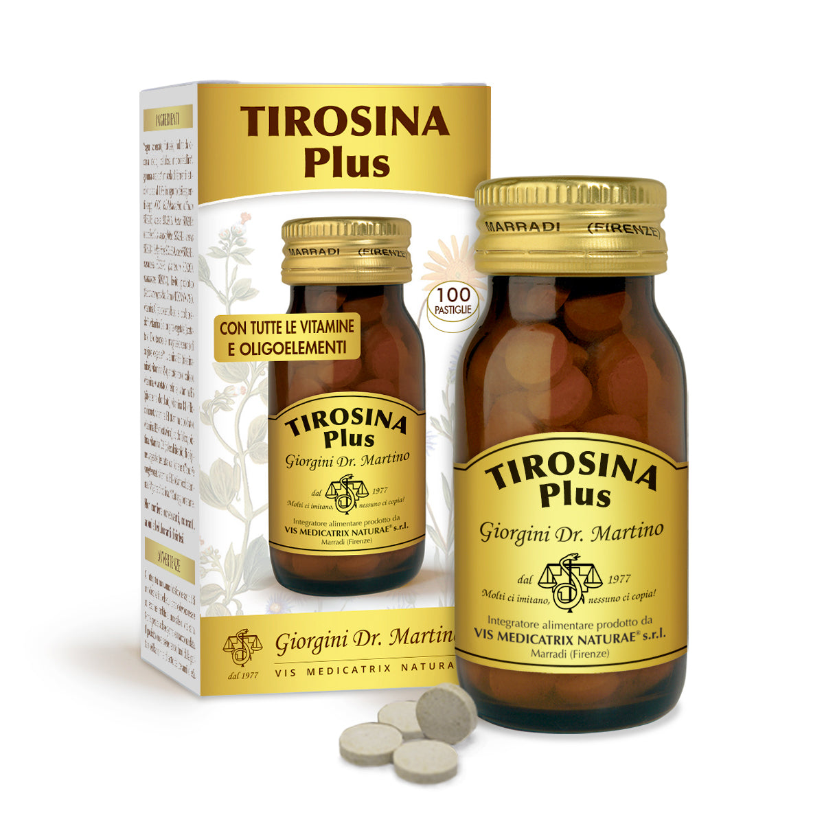 Dr Giorgini Tirosina Plus 50 g Pastiglie 500 Mg — Integratore