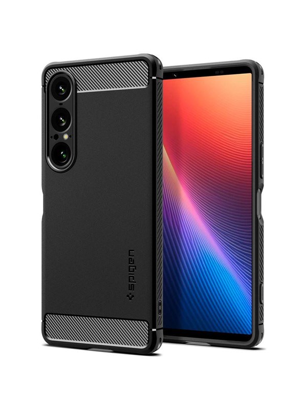 Spigen Rugged Armor, Suojus, Sony, Xperia 1 VII, 16,5 cm (6.5), musta