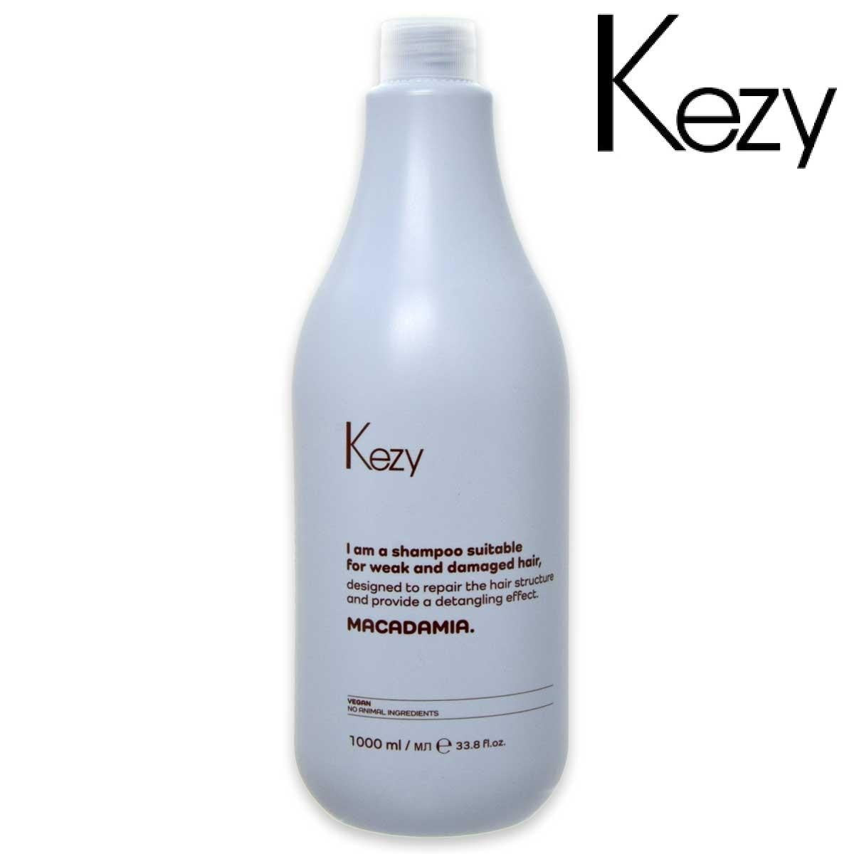 Kezy Shampoo Macadamia Heikoille Vaurioituneille Hiuksille 1000 ml