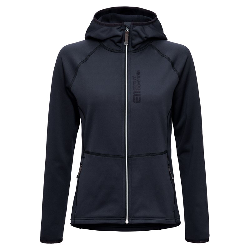 Elevenate W Skiers Fleece Hood Dark Ink - XS