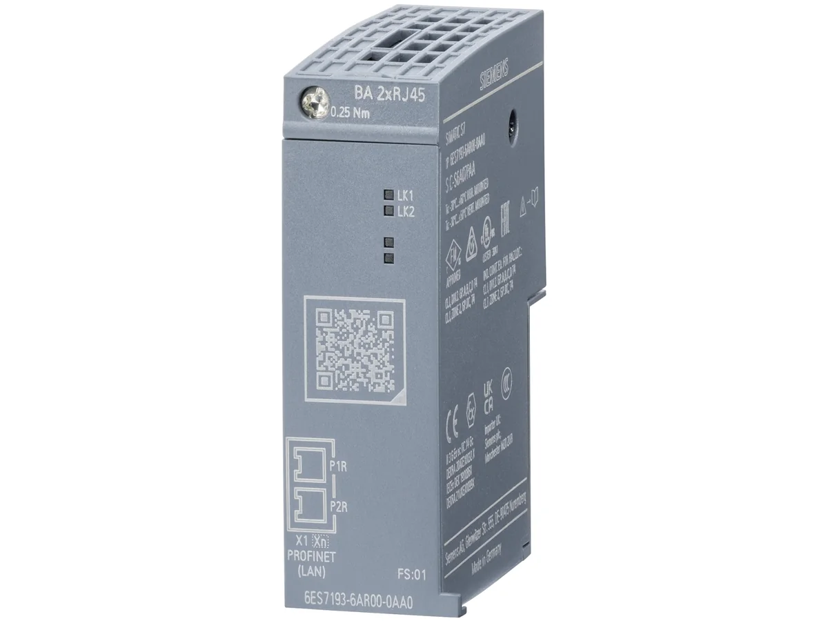 Siemens Ba 2xrj45 6es7193-6ar00-0aa0