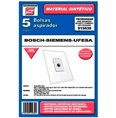 Tecnhogar Bosch/Siemens/Ufesa Pölynimuripussit - 5 kpl
