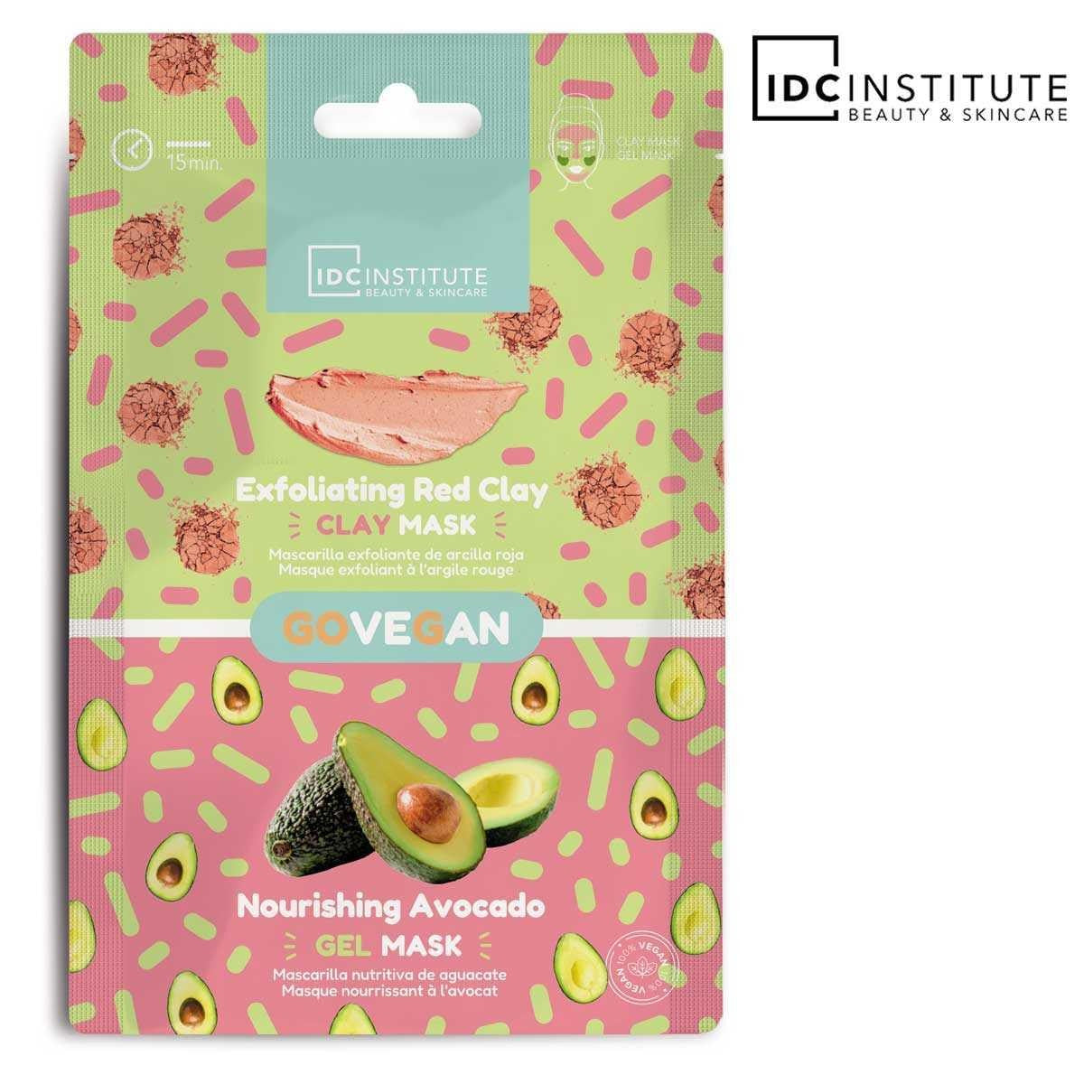 Idc ihonhoito essentials punainen savi + avokado duo