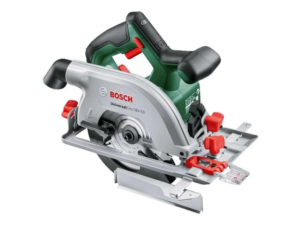 Bosch Circ 18V-53, Puu, Musta, Vihreä, Alumiini, 16 cm, 4300 RPM, 5,3 cm - SOLO